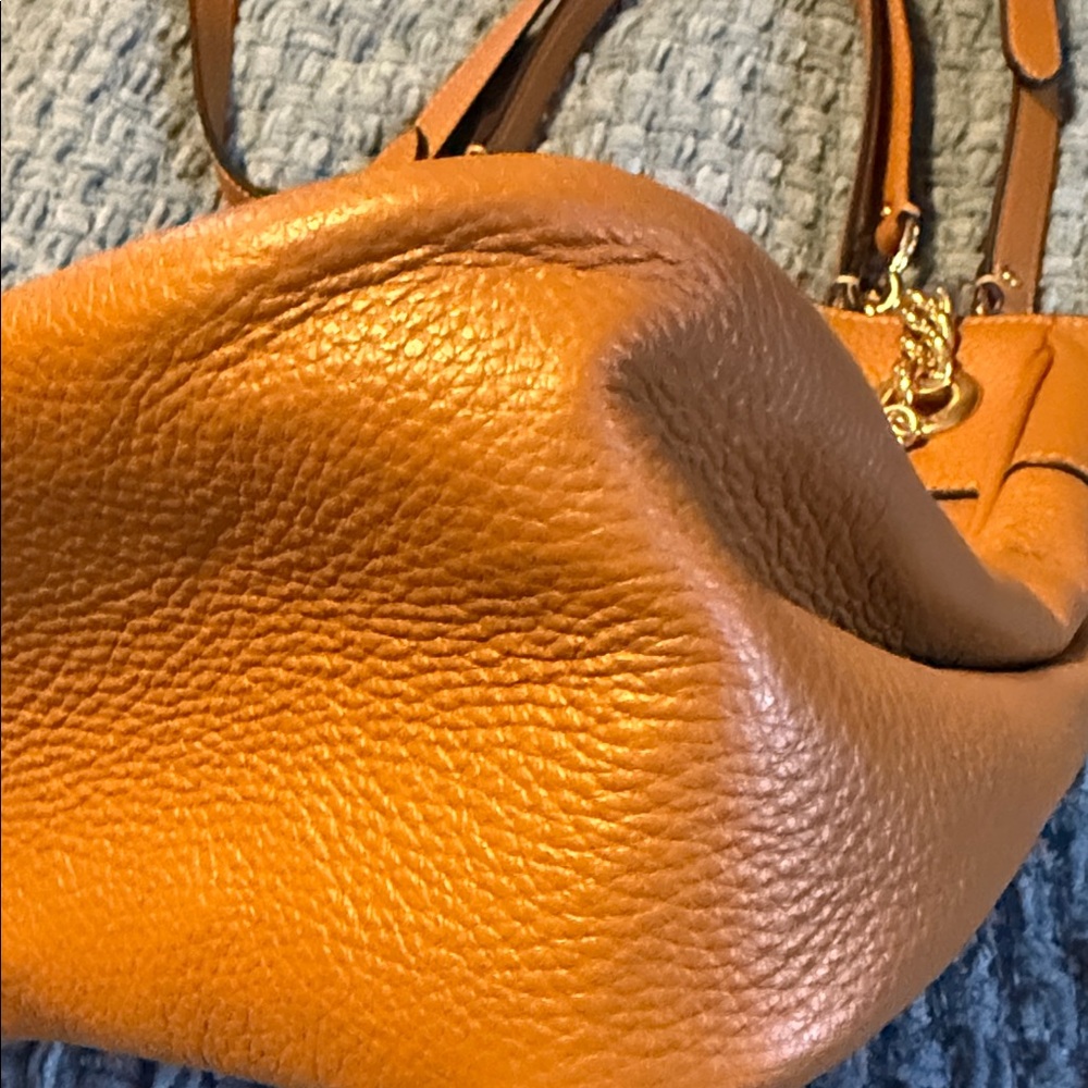 Coach Pebbled Leather Shoulder Bag in Tan - Picture 6 of 11